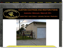 Tablet Screenshot of customcoatingsandrestorations.com